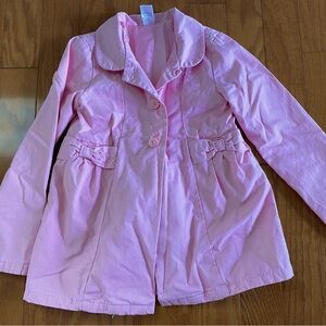 Pink Gymboree girls 7 button up lined coat